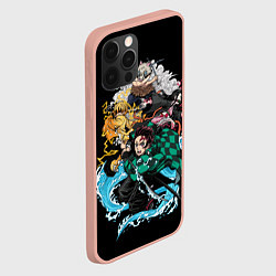 Чехол для iPhone 12 Pro Max КЛИНОК,РАССЕКАЮЩИЙ ДЕМОНОВ Kimetsu no Yaiba, цвет: 3D-светло-розовый — фото 2