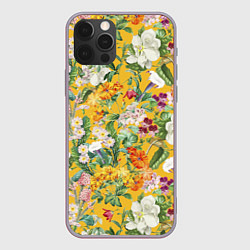 Чехол для iPhone 12 Pro Max Цветы Солнечное Лето, цвет: 3D-серый
