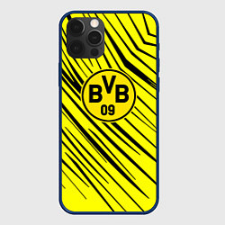 Чехол iPhone 12 Pro Max Borussia боруссия абстрактный фон желтый