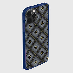 Чехол для iPhone 12 Pro Max Abstract Квадраты геометрия, цвет: 3D-тёмно-синий — фото 2