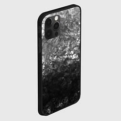 Чехол для iPhone 12 Pro Max Текстура камня черно-белый узор, цвет: 3D-черный — фото 2