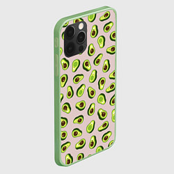 Чехол для iPhone 12 Pro Max Авокадо, текстильный паттерн, цвет: 3D-салатовый — фото 2