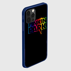 Чехол для iPhone 12 Pro Max Linkin Park neon, цвет: 3D-тёмно-синий — фото 2