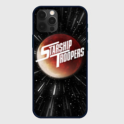Чехол для iPhone 12 Pro Max Starship Troopers Warp Logo, цвет: 3D-черный