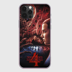 Чехол iPhone 12 Pro Max Vecna vs Eleven Stranger Things 4