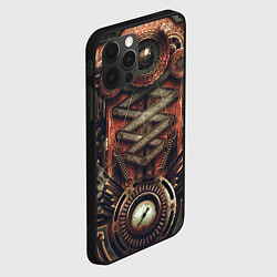 Чехол для iPhone 12 Pro Max Mechanical device in Steampunk Retro style, цвет: 3D-черный — фото 2