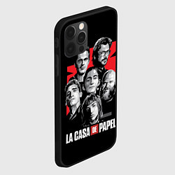 Чехол для iPhone 12 Pro Max Бумажный дом La Casa De Papel, цвет: 3D-черный — фото 2