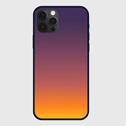 Чехол для iPhone 12 Pro Max Sunset Gradient, цвет: 3D-черный