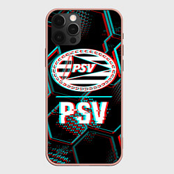 Чехол для iPhone 12 Pro Max PSV FC в стиле Glitch на темном фоне, цвет: 3D-светло-розовый