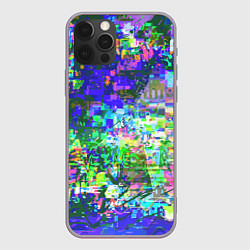 Чехол для iPhone 12 Pro Max Красочный авангардный глитч Экспрессия, цвет: 3D-серый