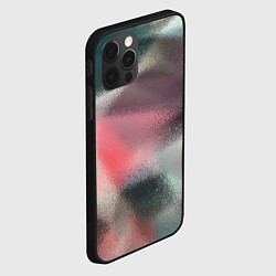 Чехол для iPhone 12 Pro Max Современный разноцветный абстрактный узор, цвет: 3D-черный — фото 2