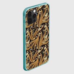 Чехол для iPhone 12 Pro Max Узоры куриные лапки, цвет: 3D-мятный — фото 2