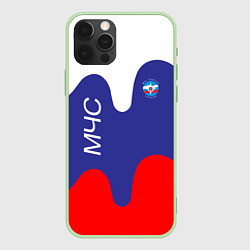 Чехол для iPhone 12 Pro Max МЧС - флаг России, цвет: 3D-салатовый