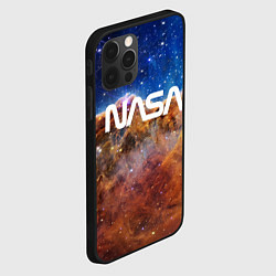 Чехол для iPhone 12 Pro Max Лого NASA и Туманность Киля, цвет: 3D-черный — фото 2