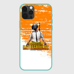 Чехол для iPhone 12 Pro Max Playerunknown battlegrounds краска, цвет: 3D-мятный