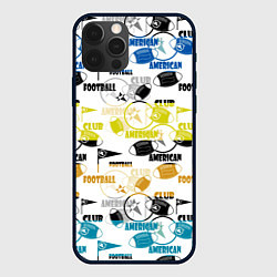 Чехол iPhone 12 Pro Max American football sports pattern