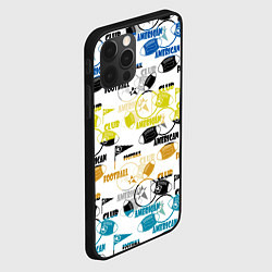 Чехол для iPhone 12 Pro Max American football sports pattern, цвет: 3D-черный — фото 2