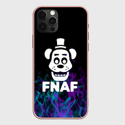 Чехол iPhone 12 Pro Max Five Nights At Freddys - огонь неон