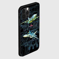 Чехол для iPhone 12 Pro Max Фронтовой бомбардировщик Су-24, цвет: 3D-черный — фото 2