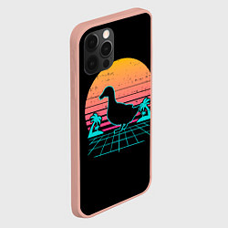 Чехол для iPhone 12 Pro Max Ретро утка, цвет: 3D-светло-розовый — фото 2