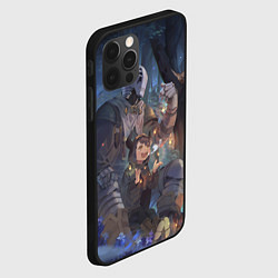 Чехол для iPhone 12 Pro Max Сомали и Голем на перевале - Сомали и лесной дух, цвет: 3D-черный — фото 2