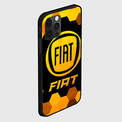 Чехол для iPhone 12 Pro Max Fiat - Gold Gradient, цвет: 3D-черный — фото 2