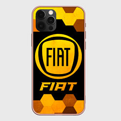 Чехол для iPhone 12 Pro Max Fiat - Gold Gradient, цвет: 3D-светло-розовый