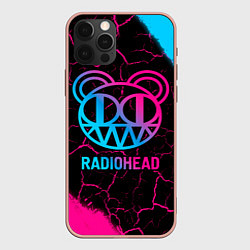 Чехол iPhone 12 Pro Max Radiohead - neon gradient