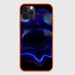 Чехол для iPhone 12 Pro Max Неоновый фрактал - абстракция, цвет: 3D-красный