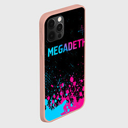 Чехол для iPhone 12 Pro Max Megadeth - neon gradient, цвет: 3D-светло-розовый — фото 2