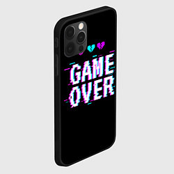 Чехол для iPhone 12 Pro Max Game Over Pixels, цвет: 3D-черный — фото 2