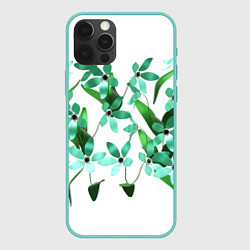 Чехол iPhone 12 Pro Max Flowers green light