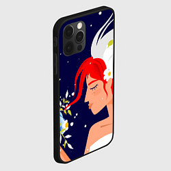 Чехол для iPhone 12 Pro Max Русская девушка с триколором на волосах, цвет: 3D-черный — фото 2