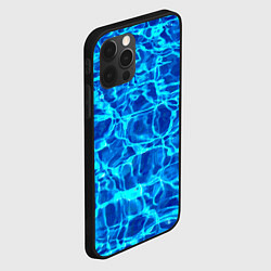 Чехол для iPhone 12 Pro Max Текстура поверхности воды, цвет: 3D-черный — фото 2