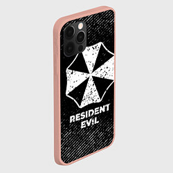 Чехол для iPhone 12 Pro Max Resident Evil с потертостями на темном фоне, цвет: 3D-светло-розовый — фото 2