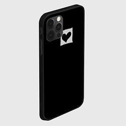 Чехол для iPhone 12 Pro Max Пустое сердце - заплатка, цвет: 3D-черный — фото 2