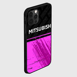 Чехол для iPhone 12 Pro Max Mitsubishi pro racing: символ сверху, цвет: 3D-черный — фото 2