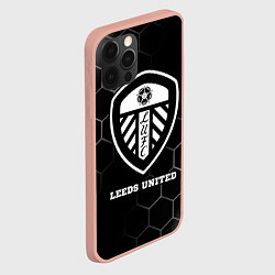 Чехол для iPhone 12 Pro Max Leeds United sport на темном фоне, цвет: 3D-светло-розовый — фото 2