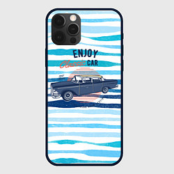 Чехол iPhone 12 Pro Max Enjoy blue classic car