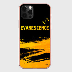 Чехол для iPhone 12 Pro Max Evanescence - gold gradient: символ сверху, цвет: 3D-светло-розовый