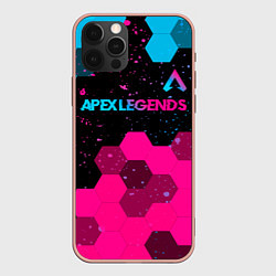 Чехол iPhone 12 Pro Max Apex Legends - neon gradient: символ сверху