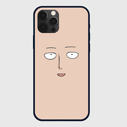 Чехол для iPhone 12 Pro Max One-Punch man Saitama face, цвет: 3D-черный