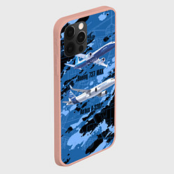 Чехол для iPhone 12 Pro Max Airbus A320, Boeing 737 MAX, цвет: 3D-светло-розовый — фото 2