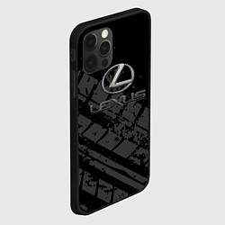 Чехол для iPhone 12 Pro Max Lexus - След шины, цвет: 3D-черный — фото 2