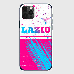 Чехол для iPhone 12 Pro Max Lazio neon gradient style: символ сверху, цвет: 3D-черный