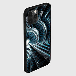 Чехол для iPhone 12 Pro Max Кибернетический абстрактный тоннель, цвет: 3D-черный — фото 2