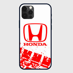 Чехол для iPhone 12 Pro Max Honda - красный след шины, цвет: 3D-черный