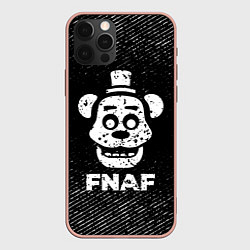 Чехол для iPhone 12 Pro Max FNAF с потертостями на темном фоне, цвет: 3D-светло-розовый