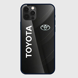 Чехол для iPhone 12 Pro Max Toyota - серая абстракция, цвет: 3D-черный