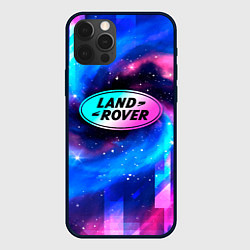 Чехол для iPhone 12 Pro Max Land Rover неоновый космос, цвет: 3D-черный